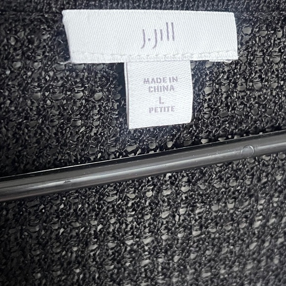 J. Jill Black V-Neck Women's Sweater Size Large Petite - Picture 5 of 6